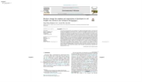 Biochars change the sorption and degradation of thiacloprid in soil: Insights into chemical and biological mechanisms*